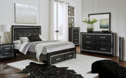Kaydell Black LED Storage Platfom Bedroom Set - Gate FurnitureBedroom Set