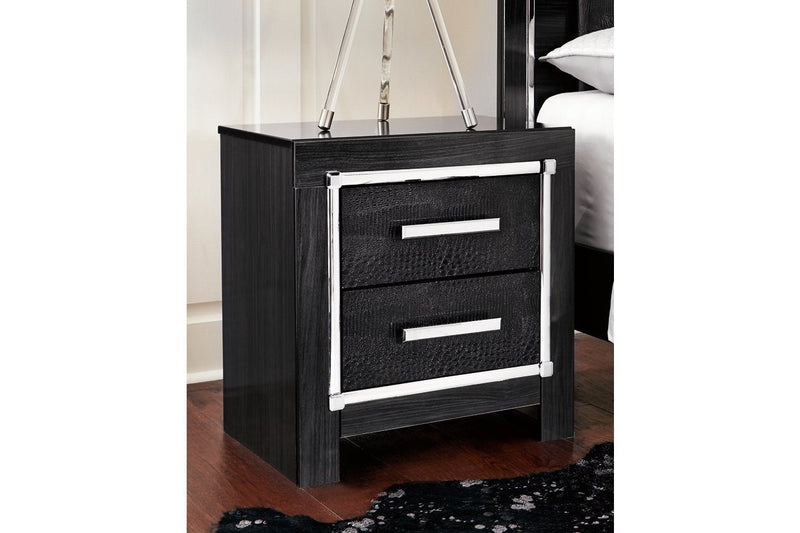 Kaydell Black Nightstand - Gate FurnitureNightstand