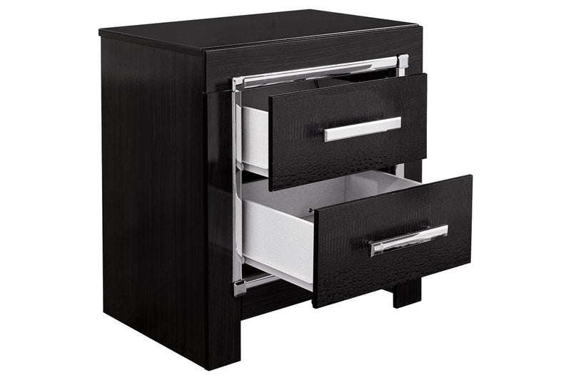 Kaydell Black Nightstand - Gate FurnitureNightstand