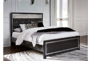 Kaydell Black Queen Upholstered Panel Bed - Gate FurnitureQueen Bed