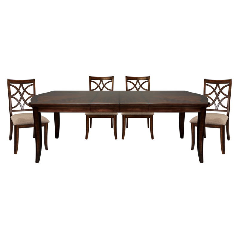Keegan Rich Cherry Extendable Dining Set - Gate FurnitureDining Room Set