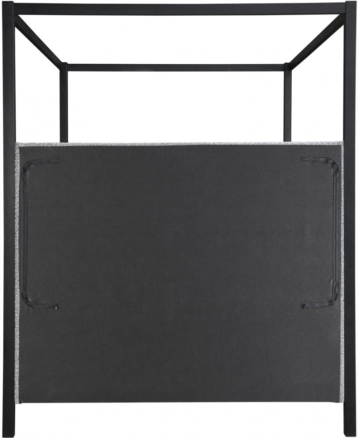 Kelly Boucle Fabric King Bed (3 Boxes) Grey - Gate FurnitureKing Bed