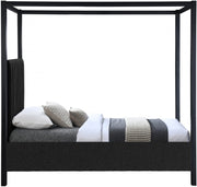 Kelly Boucle Fabric Twin Bed (3 Boxes) Black - Gate FurnitureTwin Bed