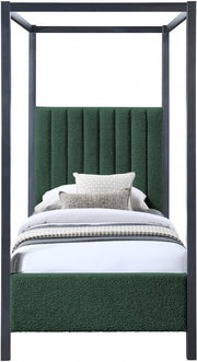 Kelly Boucle Fabric Twin Bed (3 Boxes) Green - Gate FurnitureTwin Bed
