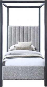 Kelly Boucle Fabric Twin Bed (3 Boxes) Grey - Gate FurnitureTwin Bed