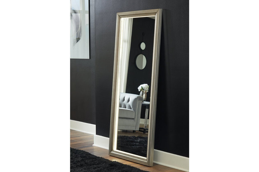 Kendalynn Champagne Floor Mirror - A8010195 - Gate Furniture