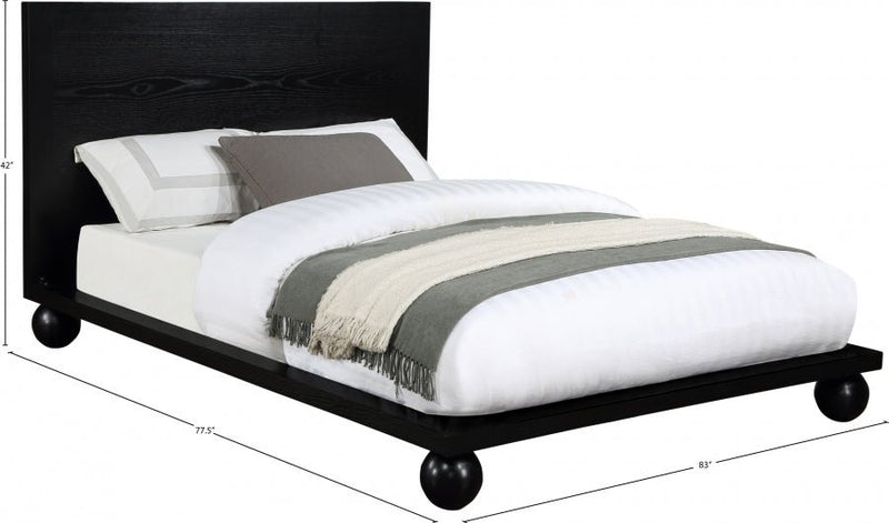 Kent King Bed (3 Boxes) Black - Gate FurnitureKing Bed