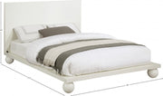 Kent King Bed (3 Boxes) Cream - Gate FurnitureKing Bed