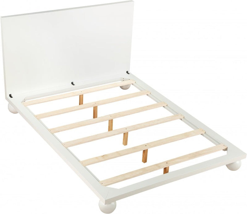 Kent Queen Bed (3 Boxes) Cream - Gate FurnitureQueen Bed