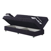 Kentucky 75 in. Convertible Sleeper Sofa in Black with Storage - Gate FurnitureSleeper Sofa