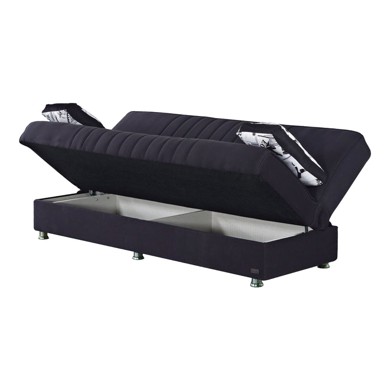 Kentucky 75 in. Convertible Sleeper Sofa in Black with Storage - Gate FurnitureSleeper Sofa