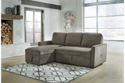 Kerle Charcoal LAF Sleeper Sofa Chaise - Gate FurnitureSleeper Sectional
