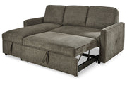 Kerle Charcoal LAF Sleeper Sofa Chaise - Gate FurnitureSleeper Sectional