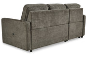 Kerle Charcoal LAF Sleeper Sofa Chaise - Gate FurnitureSleeper Sectional