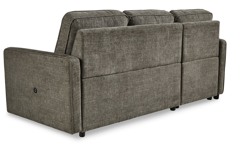 Kerle Charcoal LAF Sleeper Sofa Chaise - Gate FurnitureSleeper Sectional