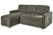 Kerle Charcoal LAF Sleeper Sofa Chaise - Gate FurnitureSleeper Sectional