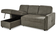 Kerle Charcoal LAF Sleeper Sofa Chaise - Gate FurnitureSleeper Sectional