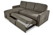 Kerle Charcoal LAF Sleeper Sofa Chaise - Gate FurnitureSleeper Sectional