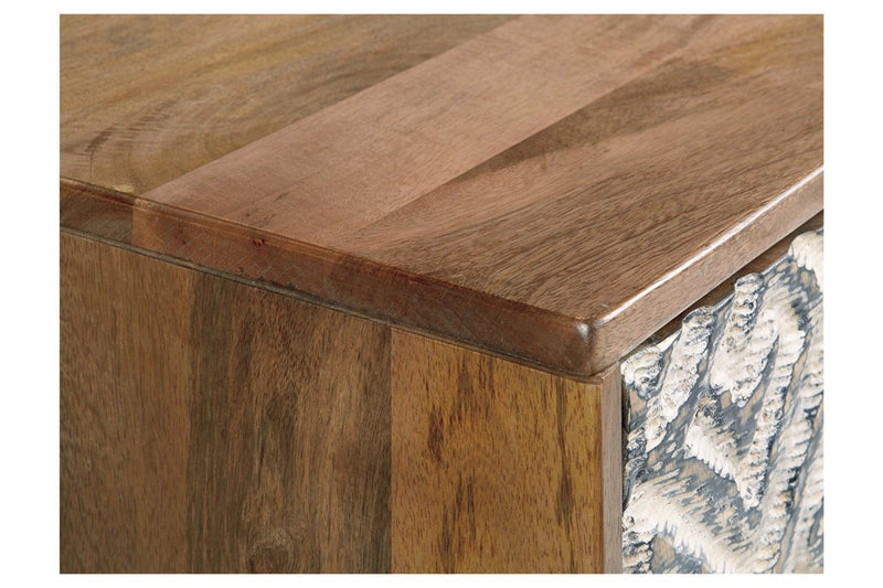 Kerrings Brown/Black/White Accent Cabinet - Gate FurnitureCabinet