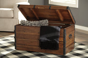 Kettleby Brown Storage Trunk - Gate FurnitureTrunk