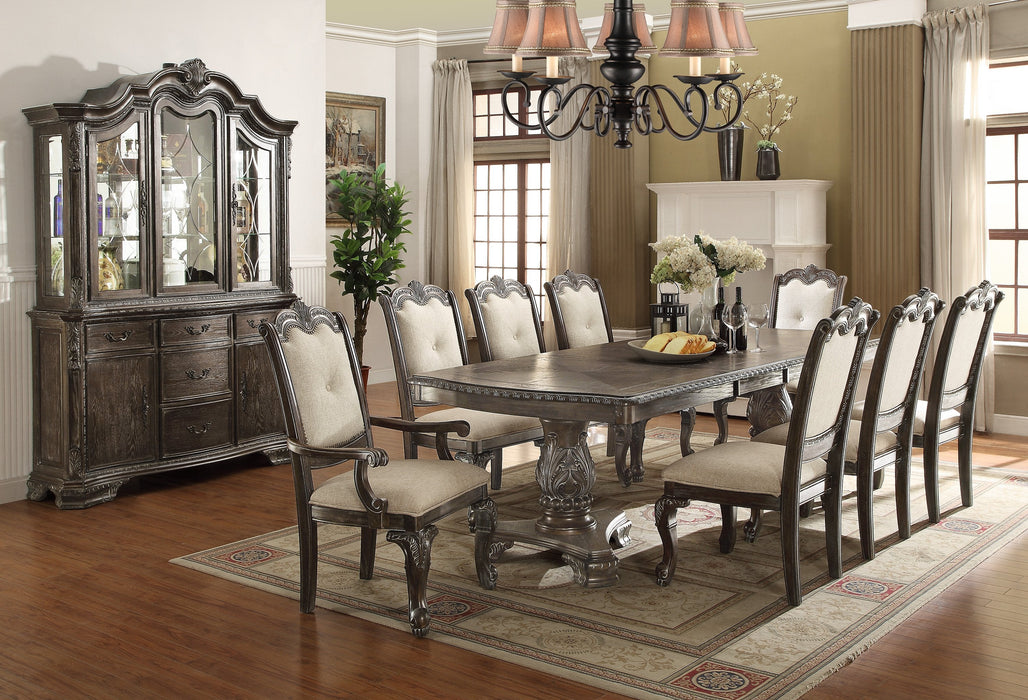 Kiera Gray Formal Dining Table - Gate Furniture