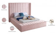 Kiki Velvet King Bed (3 Boxes) Pink - Gate FurnitureKing Bed