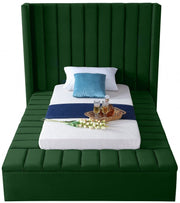 Kiki Velvet Twin Bed (3 Boxes) Green - Gate FurnitureTwin Bed