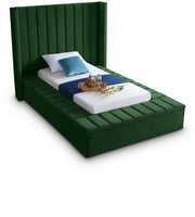 Kiki Velvet Twin Bed (3 Boxes) Green - Gate FurnitureTwin Bed