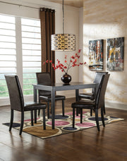 Kimonte Dark Brown Dining Room Set - Gate FurnitureDining Room Set