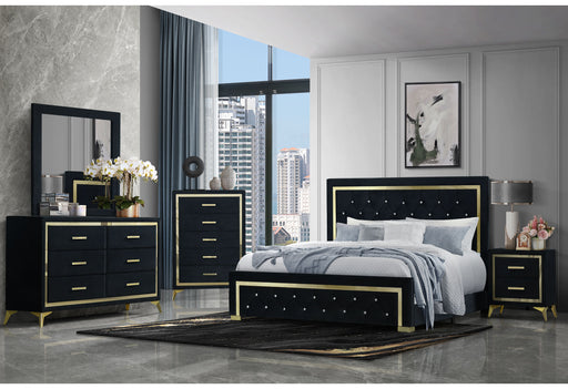 Kingdom Black Queen Bed Group - KINGDOM-BLACK-QBG - Gate Furniture