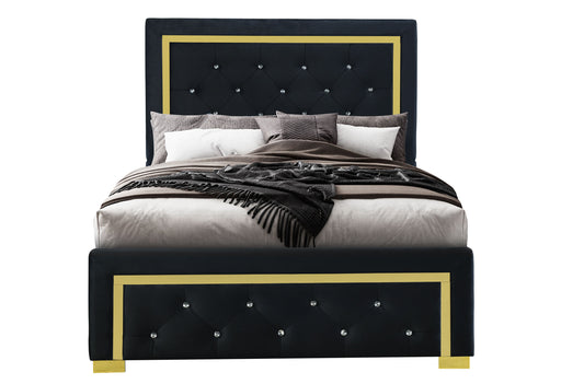 Kingdom Black Queen Bed - KINGDOM-BLACK-QB - Gate Furniture