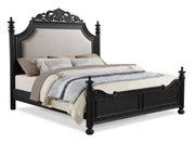 Kingsbury Espresso King Upholstered Panel Bed - Gate FurnitureKing Bed