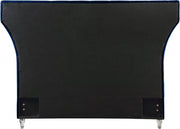 Kira Velvet King Bed Blue - Gate FurnitureKing Bed