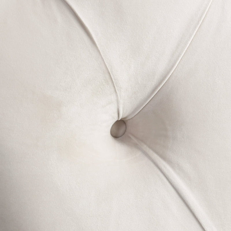 Kira Velvet King Bed Cream - Gate FurnitureKing Bed