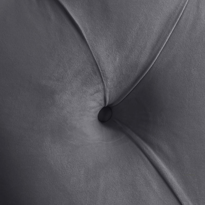 Kira Velvet King Bed Grey - Gate FurnitureKing Bed