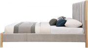 Kona Fabric King Bed Grey - Gate FurnitureKing Bed
