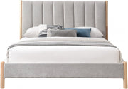 Kona Fabric King Bed Grey - Gate FurnitureKing Bed