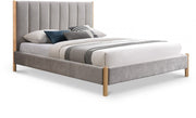 Kona Fabric King Bed Grey - Gate FurnitureKing Bed