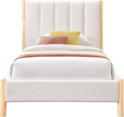 Kona Fabric Twin Bed Cream - Gate FurnitureTwin Bed