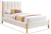 Kona Fabric Twin Bed Cream - Gate FurnitureTwin Bed
