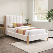 Kona Fabric Twin Bed Cream - Gate FurnitureTwin Bed