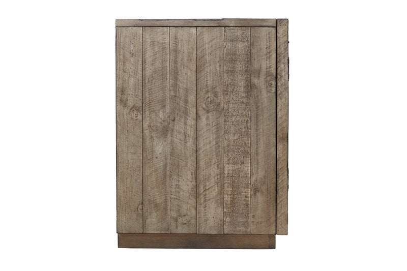 Krystanza Weathered Gray TV Stand with Electric Fireplace - Gate FurnitureTV Stand