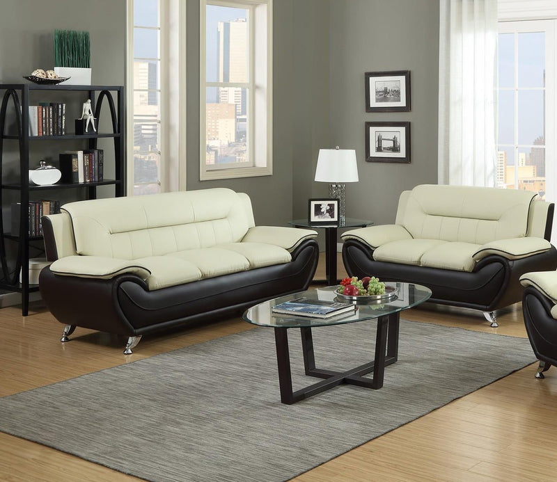 Lamium Beige Brown Living Room Set - Gate FurnitureLiving Room Set