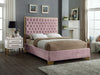 Lana Velvet Full Bed Pink - LanaPink-F