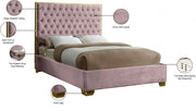 Lana Velvet King Bed Pink - Gate FurnitureKing Bed