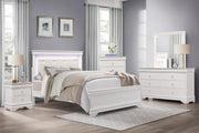 Lana White LED Upholstered Panel Bedroom Set - Gate FurnitureBedroom Set