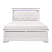 Lana White LED Upholstered Panel Bedroom Set - Gate FurnitureBedroom Set