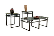 Laney Black Table (Set of 3) - Gate FurnitureOccasional Table Set
