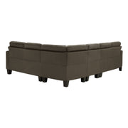 Lantana Chocolate Reversible Sectional - Gate FurnitureSectional