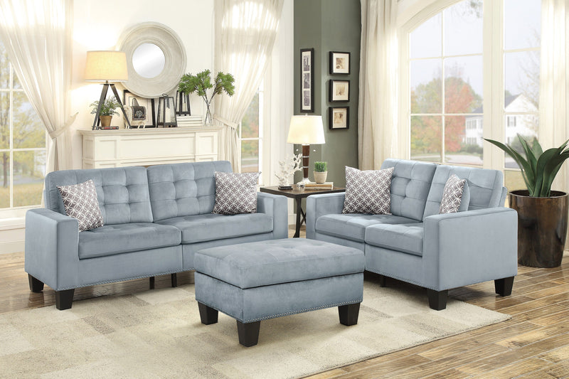 Lantana Gray Living Room Set - Gate FurnitureLiving Room Set